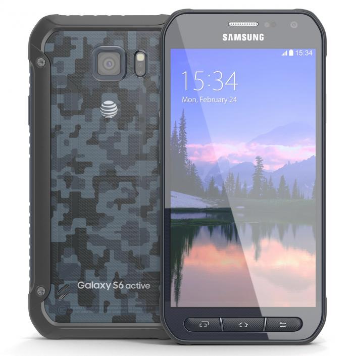 3D Samsung Galaxy S6 Active Set model