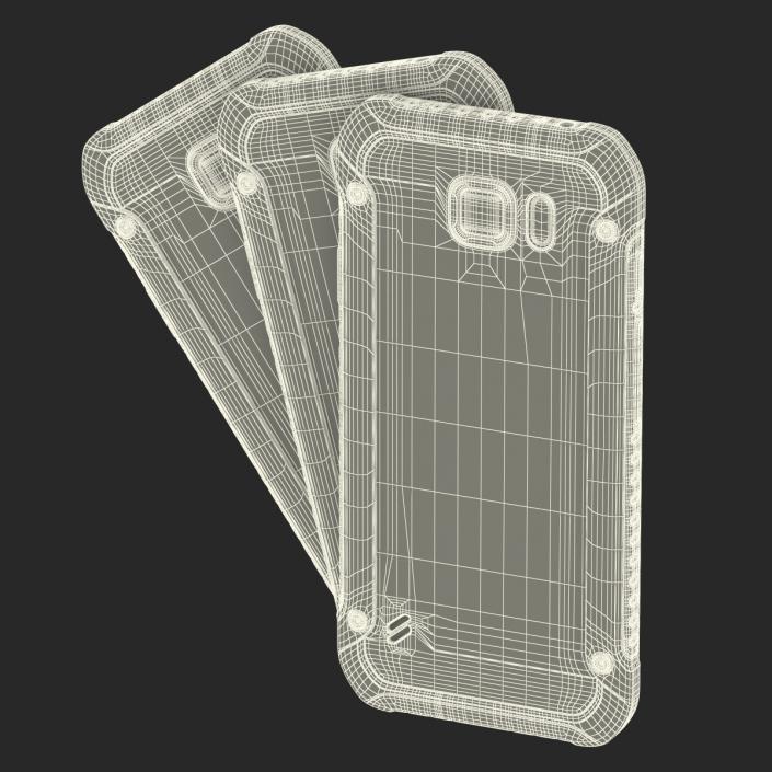 3D Samsung Galaxy S6 Active Set model