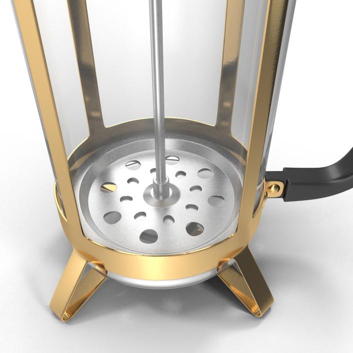 3D French Press Coffee Pot model