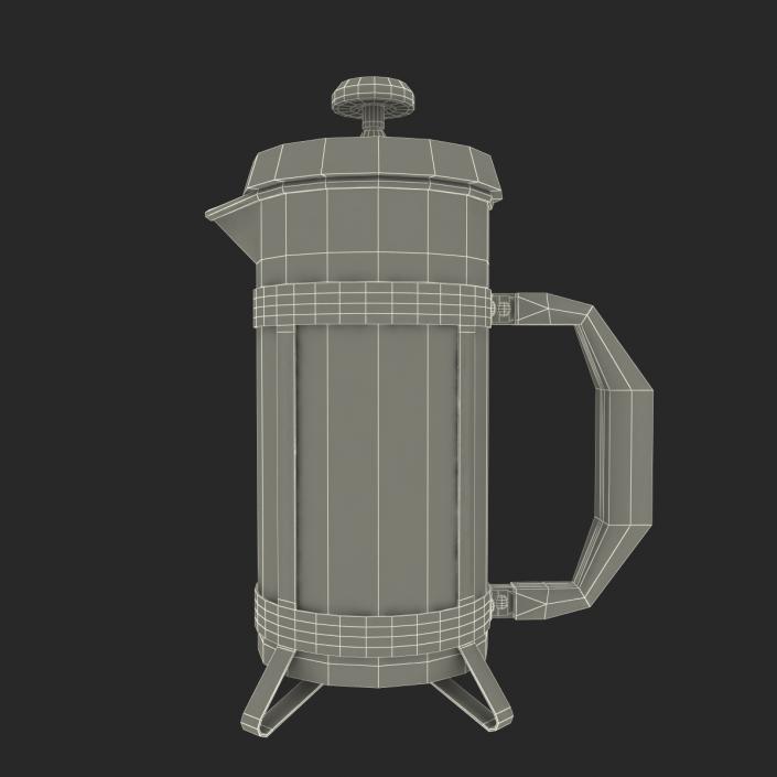 3D French Press Coffee Pot model