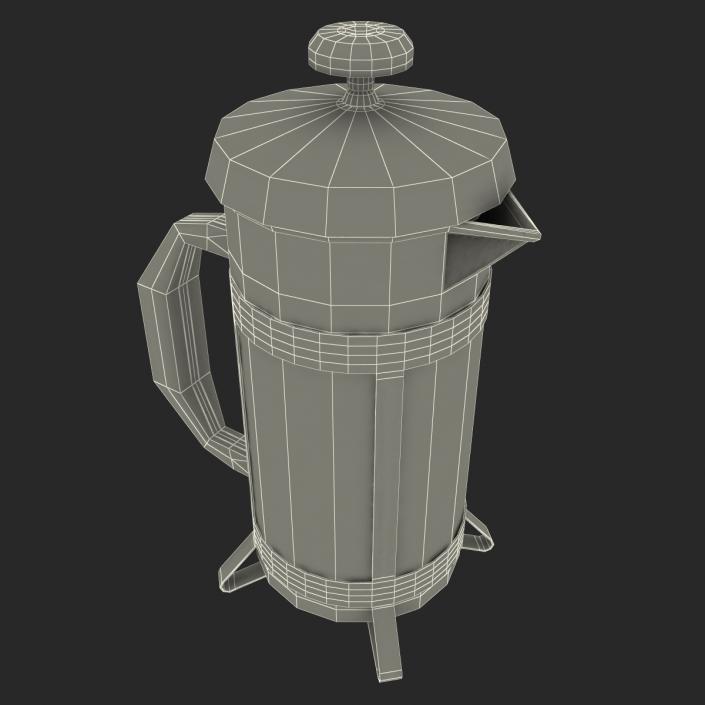 3D French Press Coffee Pot model