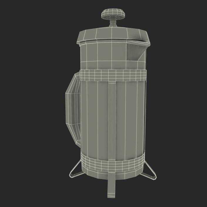 3D French Press Coffee Pot model