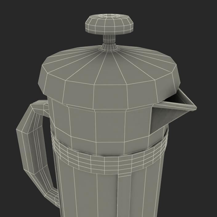 3D French Press Coffee Pot model