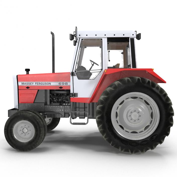 3D Vintage Tractor Ferguson 698 model