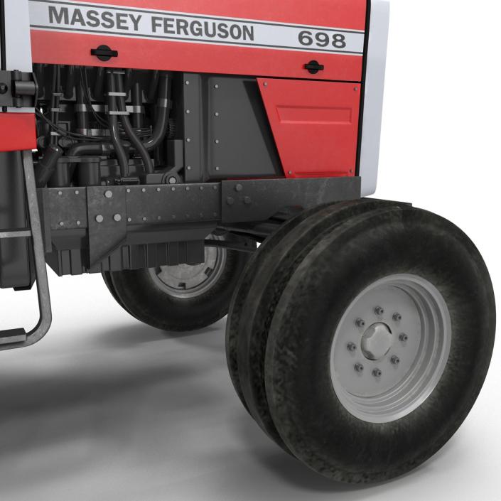 3D Vintage Tractor Ferguson 698 model