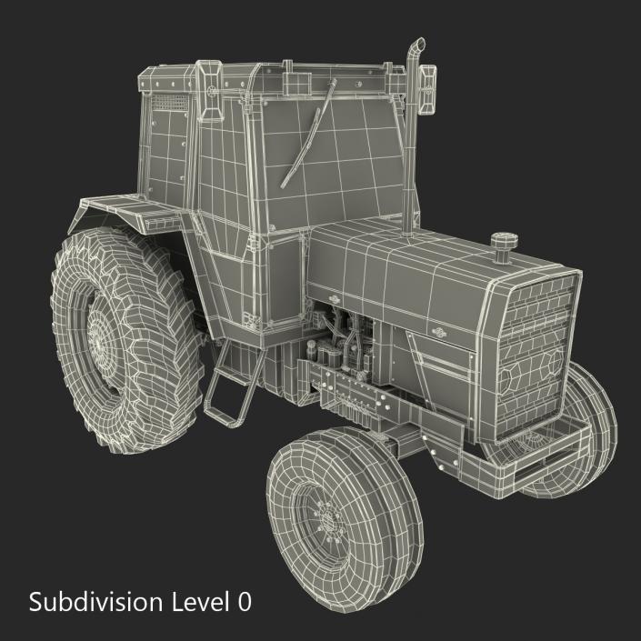 3D model Vintage Tractor Generic Rigged