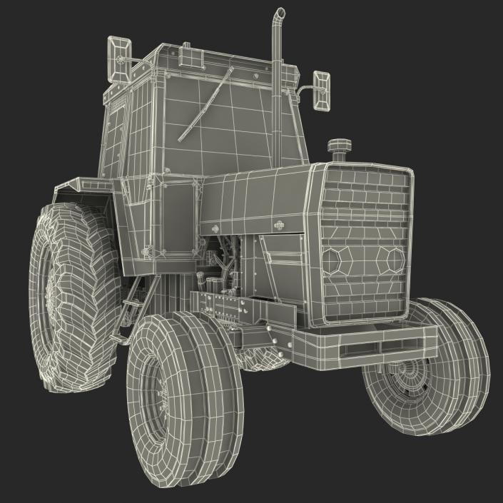 3D model Vintage Tractor Generic Rigged