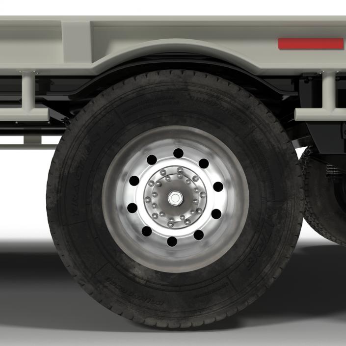 Single Drop Tri Axle Extendable Trailer 3D model