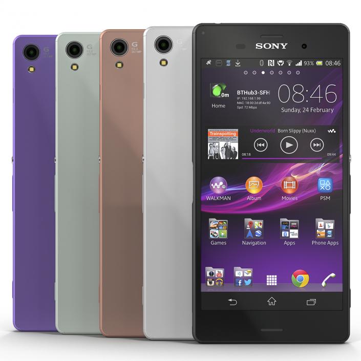 3D Sony Xperia Z3 Set model