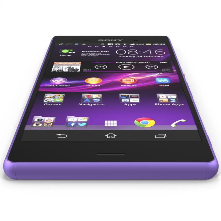 3D Sony Xperia Z3 Violet