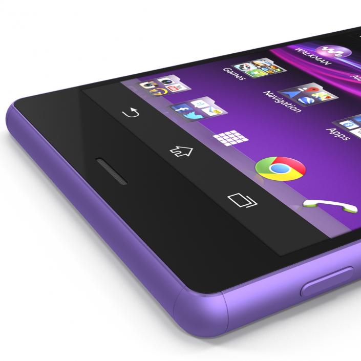 3D Sony Xperia Z3 Violet