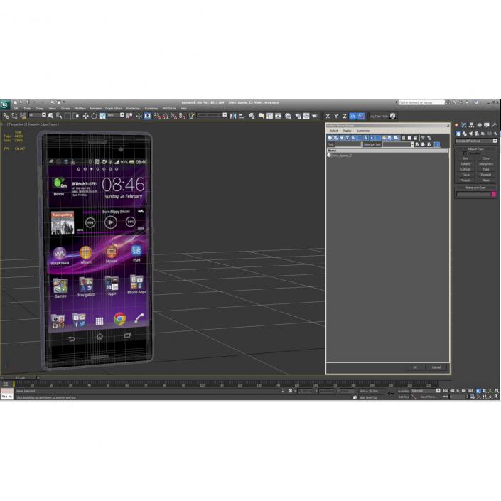 3D Sony Xperia Z3 Violet