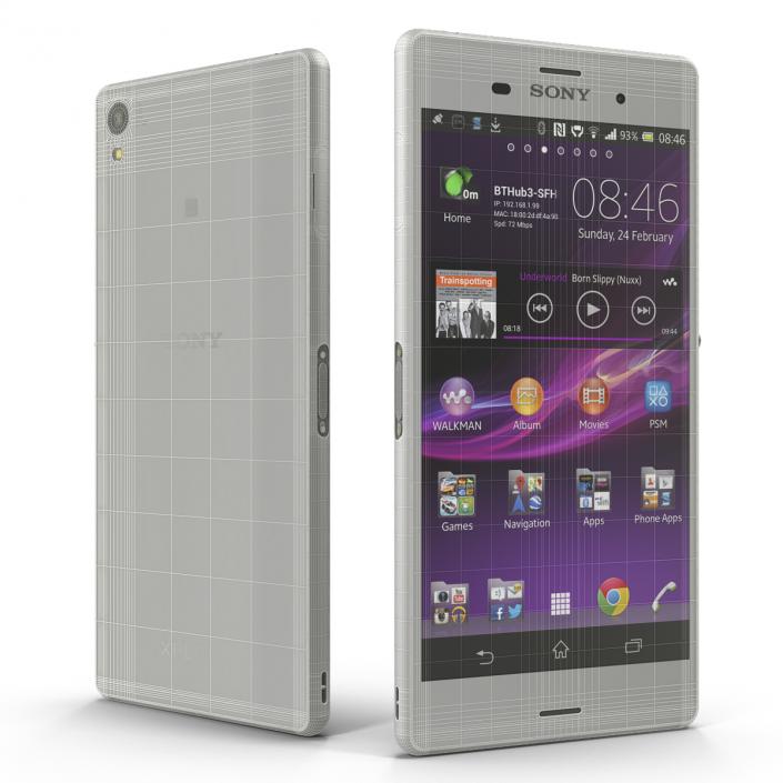 3D model Sony Xperia Z3 White