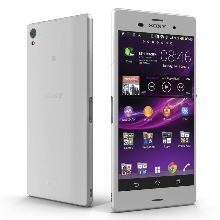 3D model Sony Xperia Z3 White