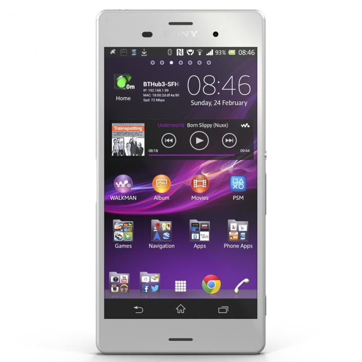 3D model Sony Xperia Z3 White