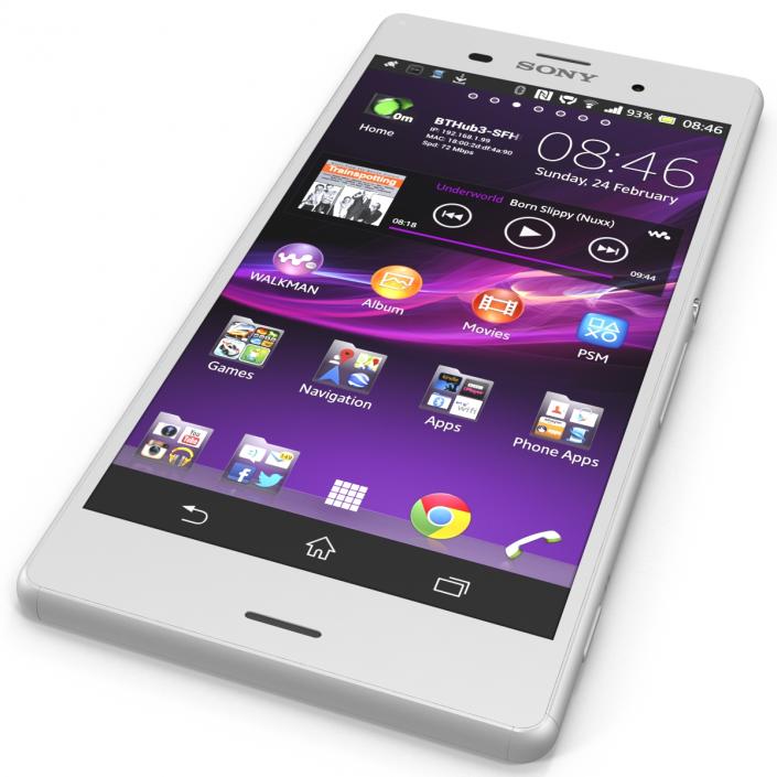 3D model Sony Xperia Z3 White