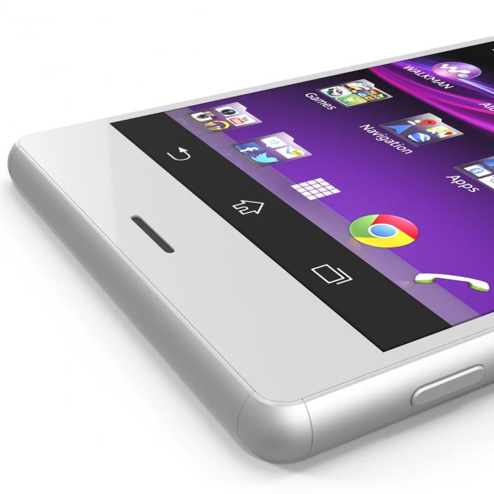 3D model Sony Xperia Z3 White