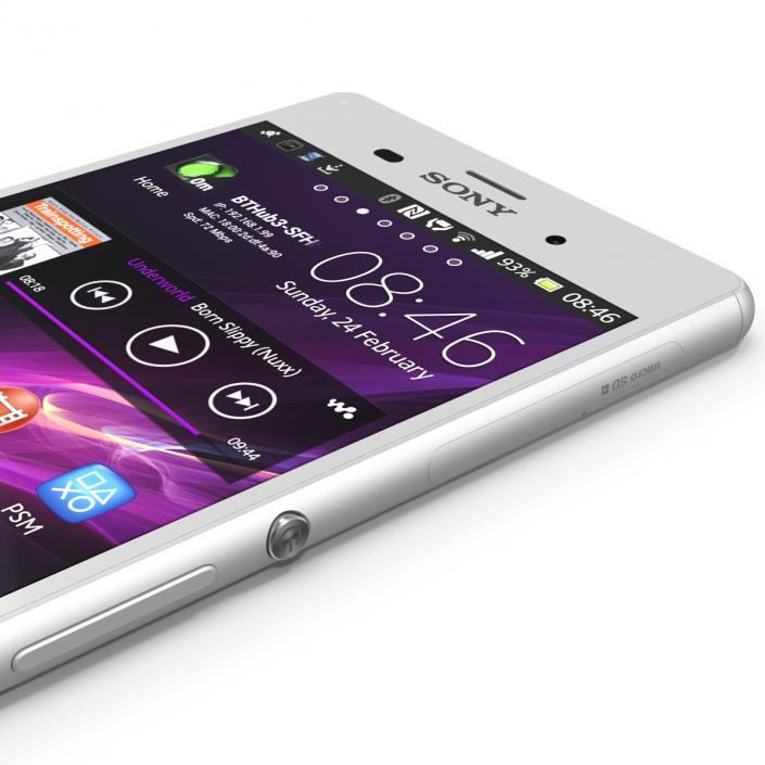 3D model Sony Xperia Z3 White