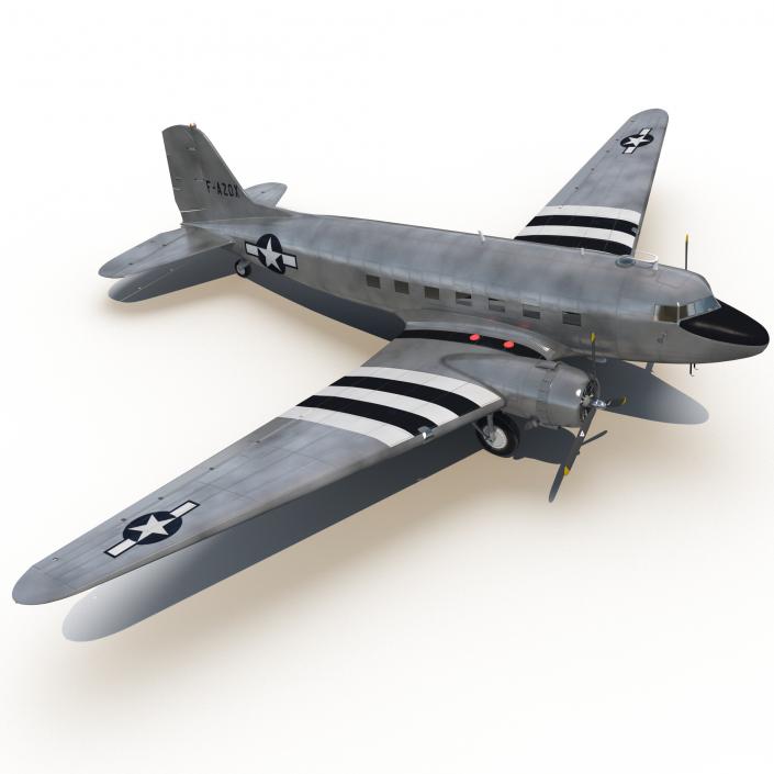 3D model Douglas DC-3 US Air Force