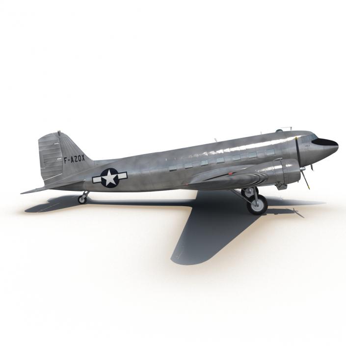 3D model Douglas DC-3 US Air Force