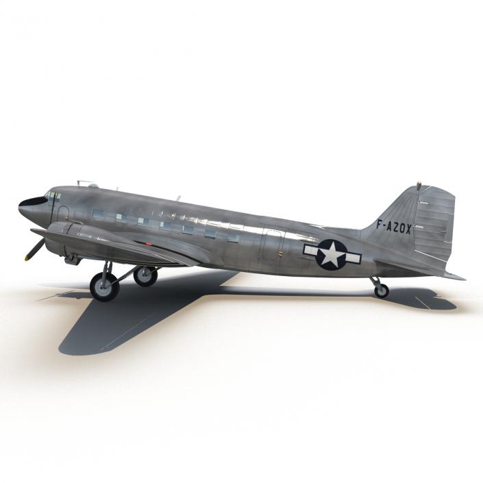 3D model Douglas DC-3 US Air Force