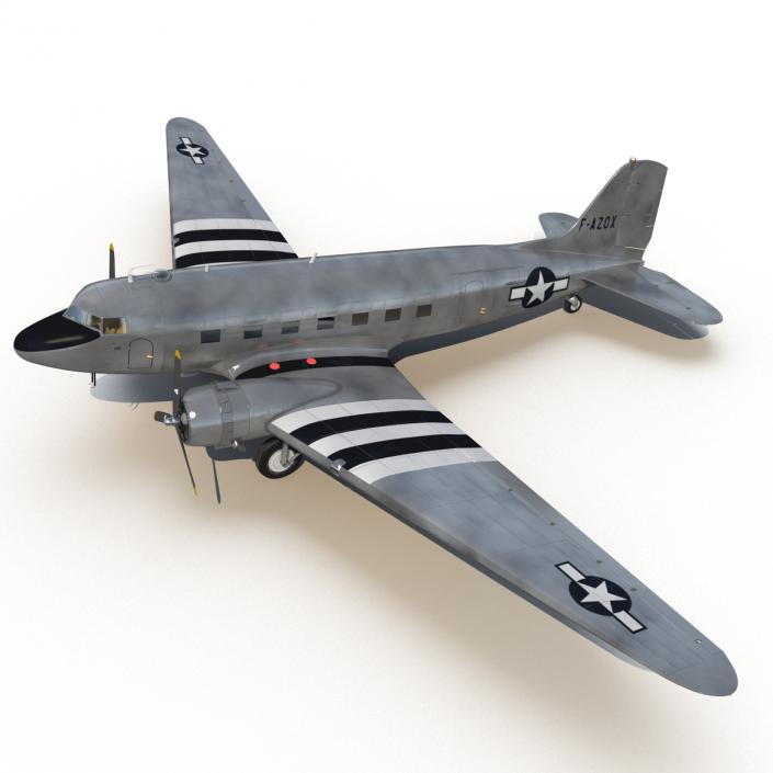 3D model Douglas DC-3 US Air Force