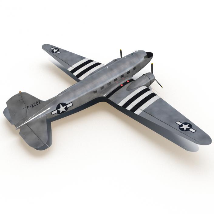 3D model Douglas DC-3 US Air Force