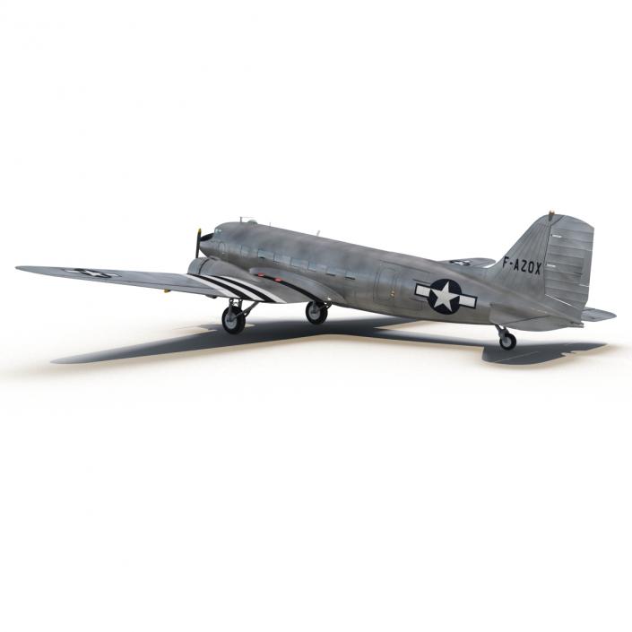 3D model Douglas DC-3 US Air Force