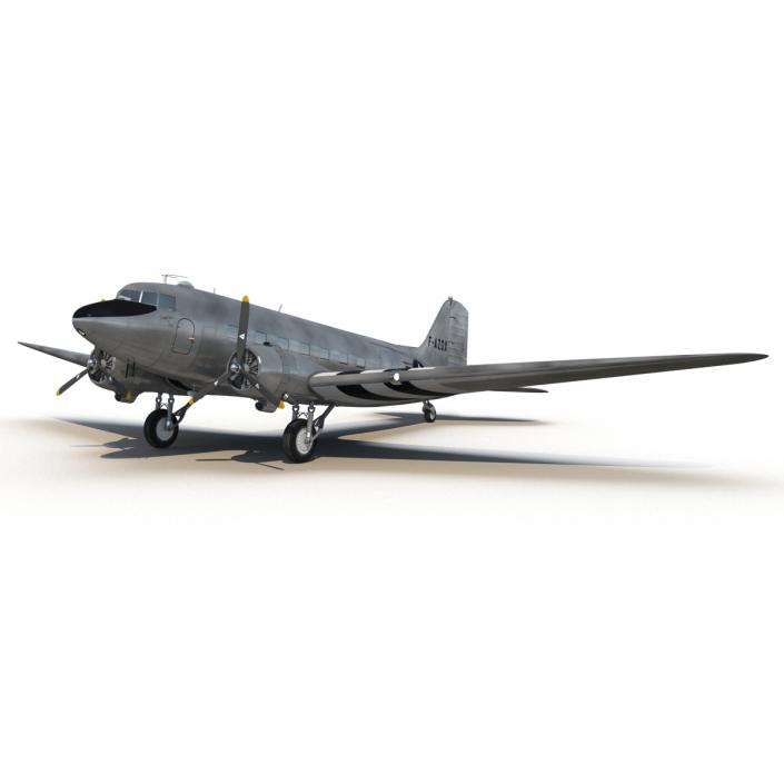 3D model Douglas DC-3 US Air Force