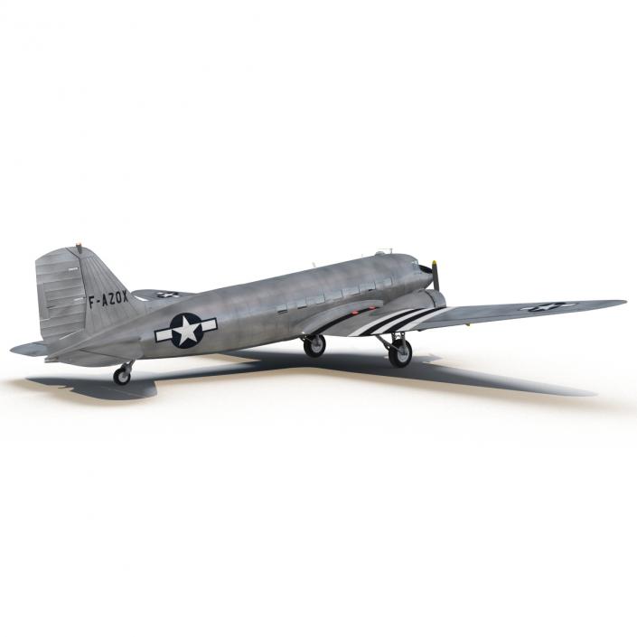 3D model Douglas DC-3 US Air Force