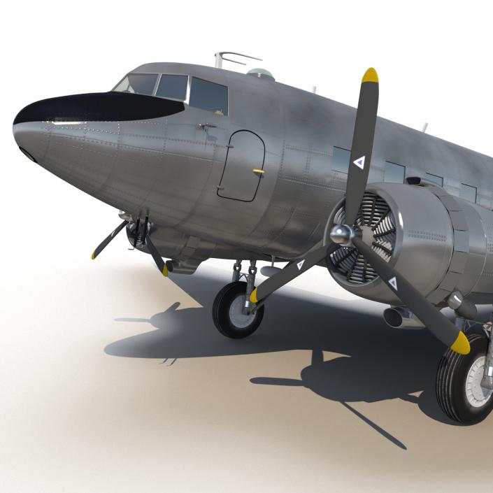 3D model Douglas DC-3 US Air Force