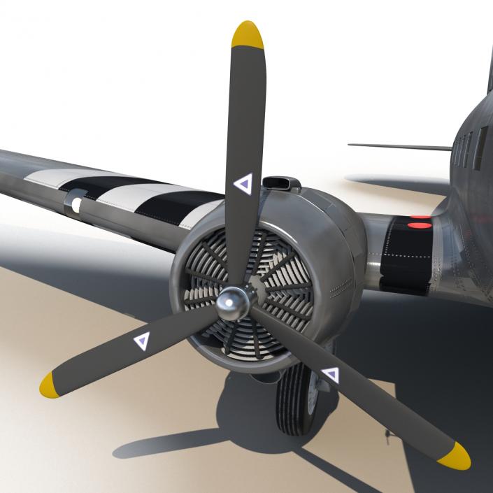 3D model Douglas DC-3 US Air Force