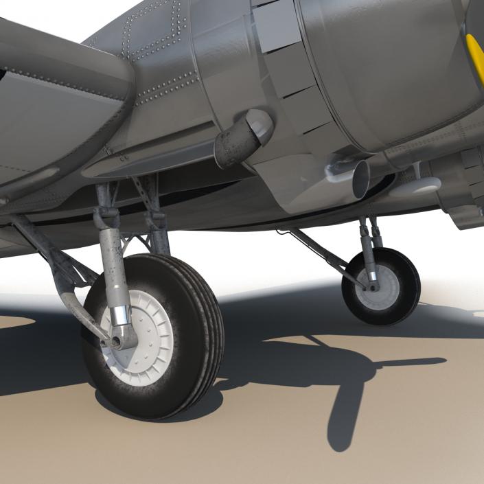 3D model Douglas DC-3 US Air Force