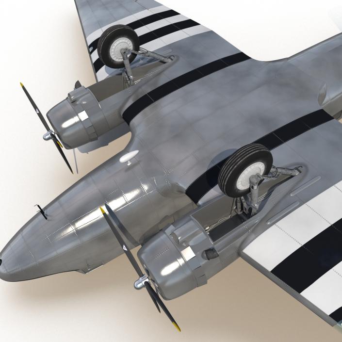 3D model Douglas DC-3 US Air Force