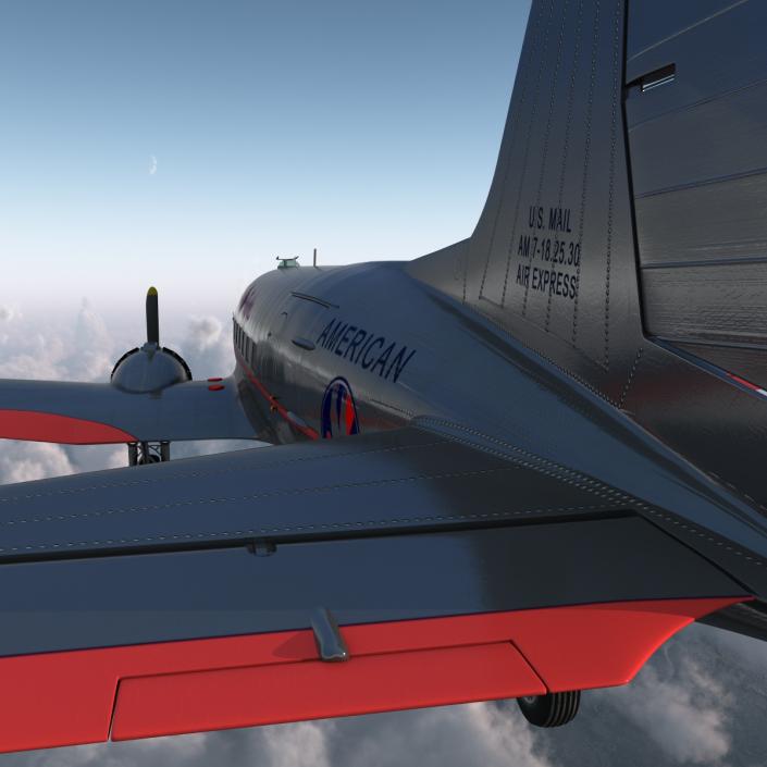 3D model Douglas DC-3 American Airlines