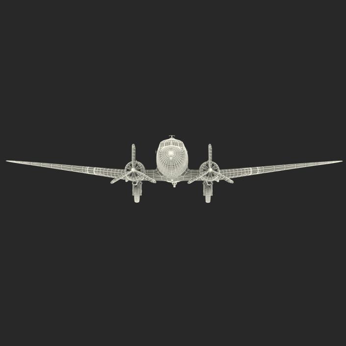 3D model Douglas DC-3 US Air Force