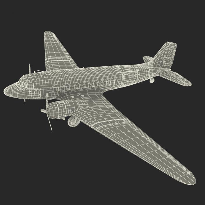 3D model Douglas DC-3 US Air Force