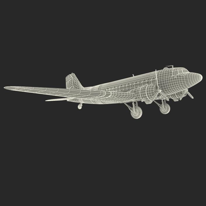 3D model Douglas DC-3 US Air Force