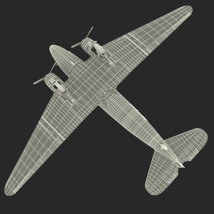 3D model Douglas DC-3 American Airlines