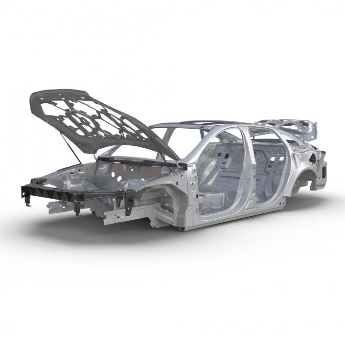 3D Car Frame 5 Rigged model