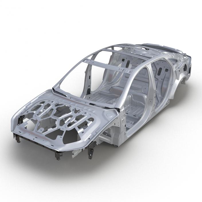 3D Car Frame 5 Rigged model