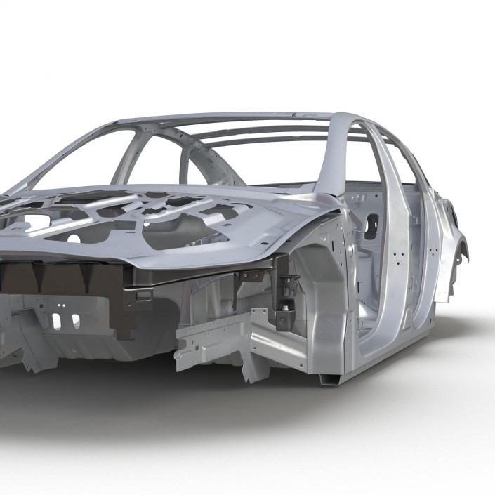 3D Car Frame 5 Rigged model