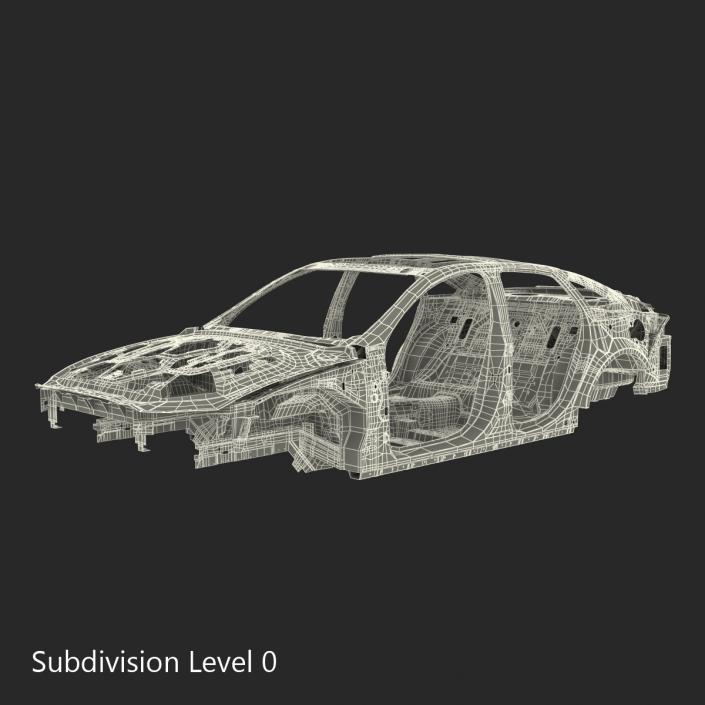 3D Car Frame 5 Rigged model