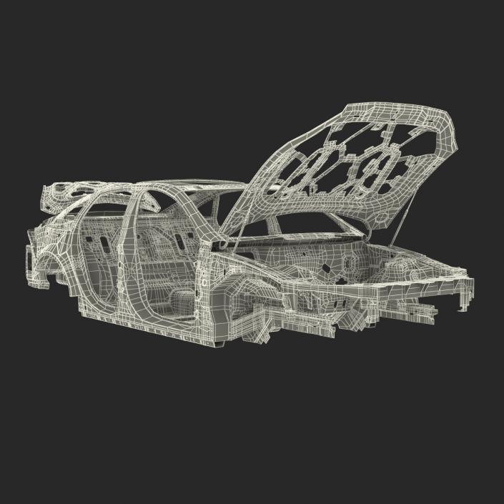 3D Car Frame 5 Rigged model