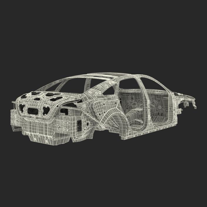 3D Car Frame 5 Rigged model