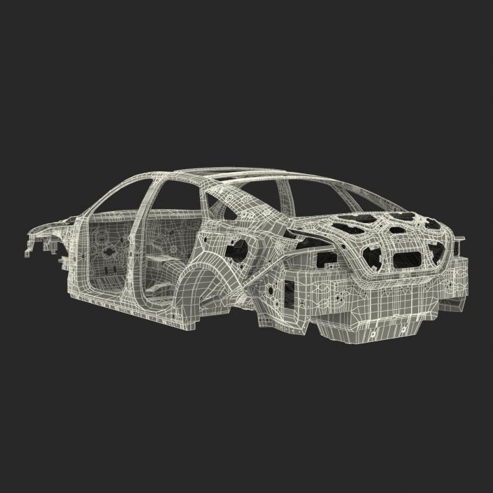 3D Car Frame 5 Rigged model