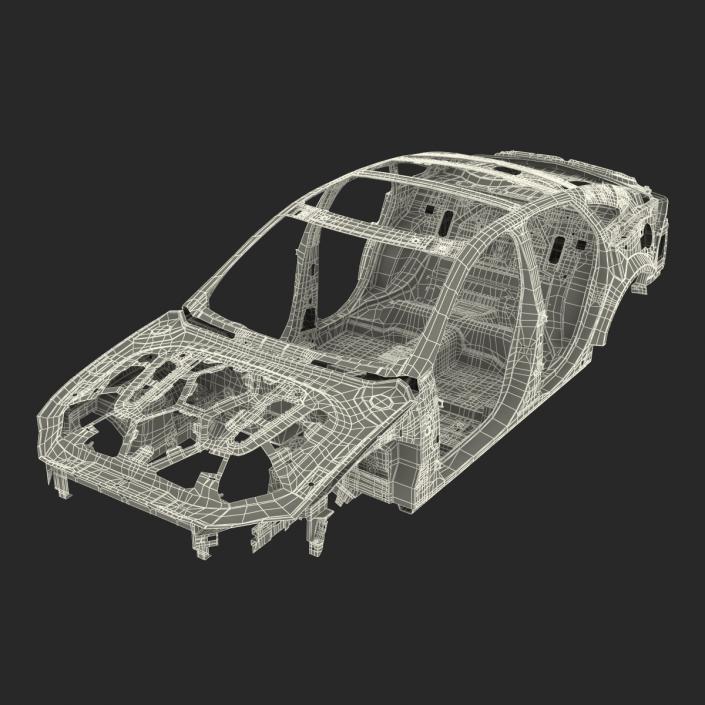 3D Car Frame 5 Rigged model