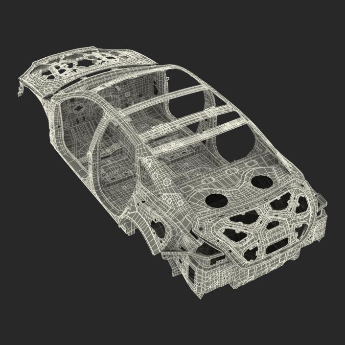 3D Car Frame 5 Rigged model