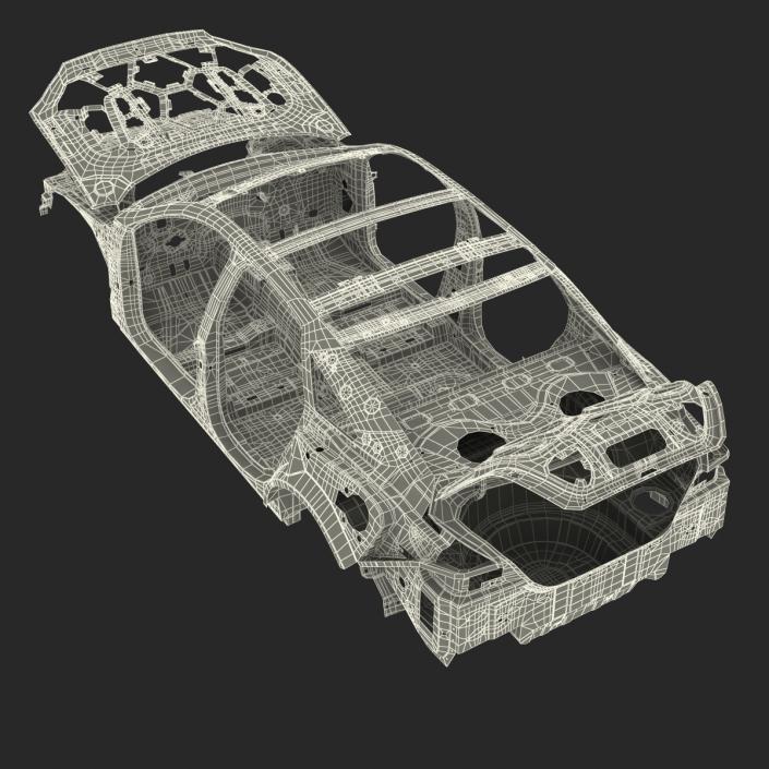 3D Car Frame 5 Rigged model