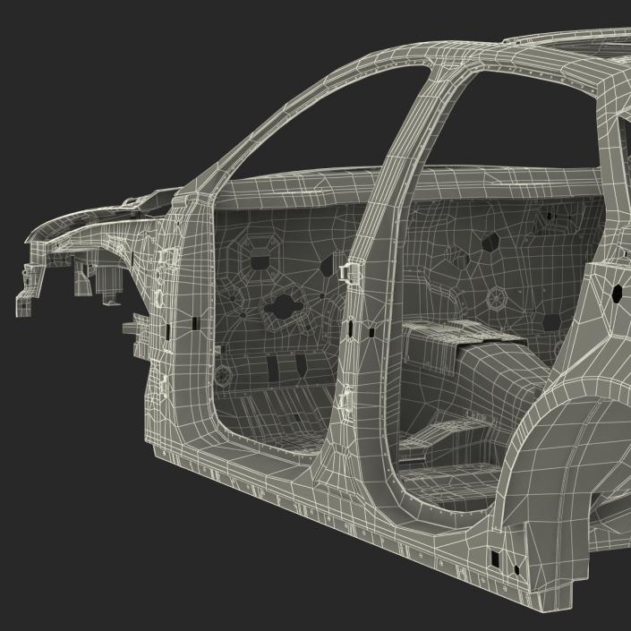 3D Car Frame 5 Rigged model